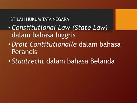 Hukum Tata Negara Adalah