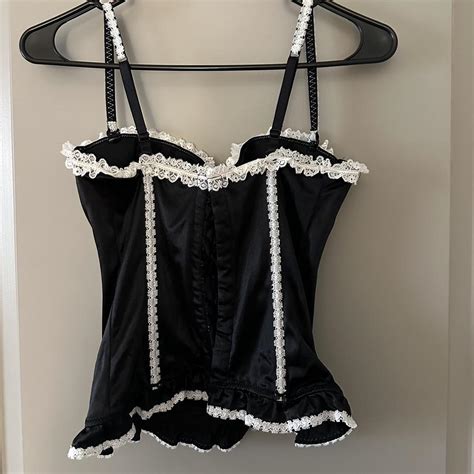 Women S Black Corset Depop