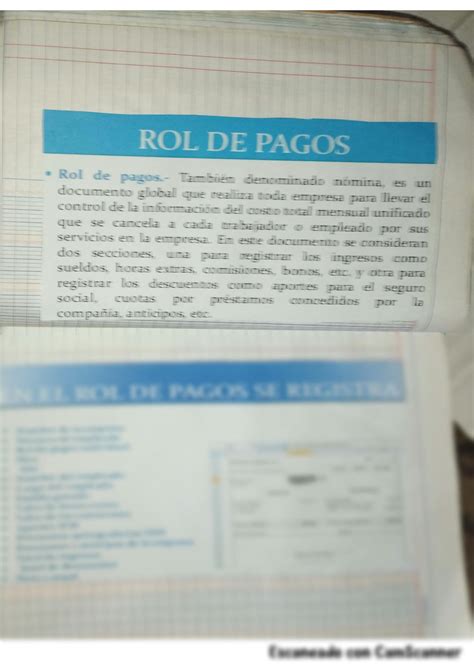 SOLUTION Contabilidad Rol De Pagos Studypool