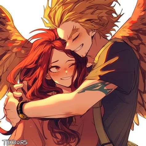 Bnha Oc X Hawks In 2024 Hawk Pictures Cute Couple Comics Hawk