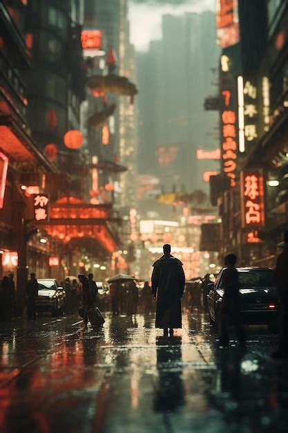 Desplazamiento De Inclinación Fotografía Analógica Anamórfica De Blade Runner 2049 Foto Premium