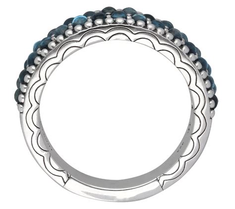 Elyse Ryan Sterling Silver Blue Topaz Band Ring QVC