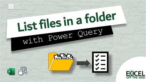 List Files In A Folder Subfolders With Power Query