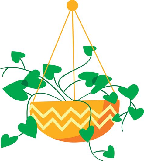 Hanging Plants Interior Decoration Vector Hanging Decoration Vector 23866433 Vector Art At