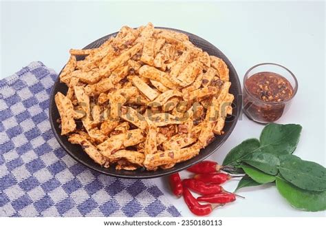 Basreng Daun Jeruk Pedas Indonesian Food Stock Photo 2350180113