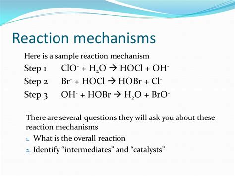 Catalyst Reaction Example