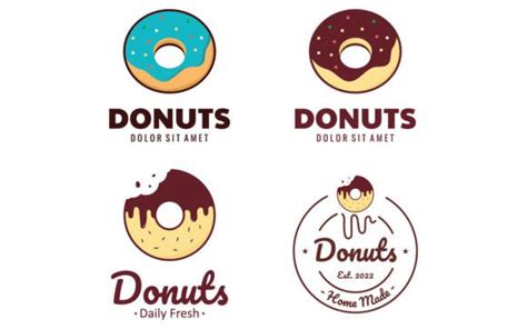 Donut Logo Design Vector Illustration Graphic by Hati Royani · Creative ...