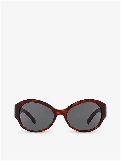 Celine Cl40271i Triomphe Oval Frame Acetate Sunglasses Reversible