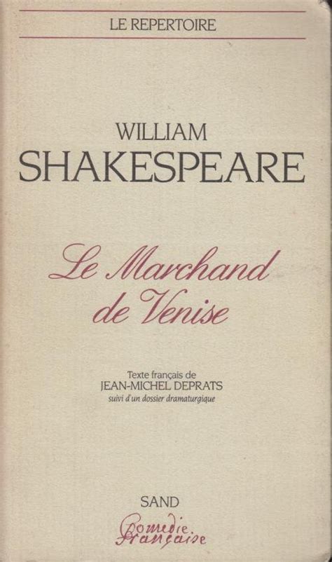 Le Marchand De Venise By William Shakespeare Bon Couverture Souple