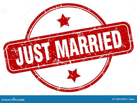 Just Married Stamp Stock Vector Illustration Of Stamp