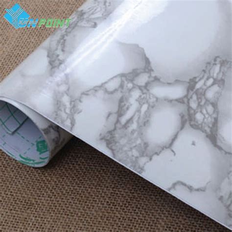 Self Adhesive Marble Vinyl Wallpaper Roll Furniture Decorative Film