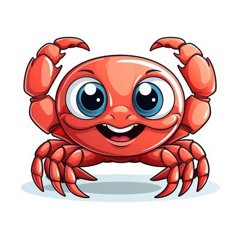 Premium Photo Cartoon Crab With Big Eyes And Big Legs Generative Ai