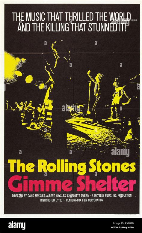 Gimme shelter - Original Movie Poster Stock Photo - Alamy