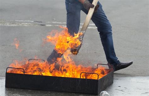 Fire torch stock photo. Image of orange, gray, background - 10528450