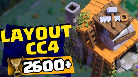 INCRÍVEL LAYOUT CC4 BH4 para 2600 TROFÉUS BASE DO CONSTRUTOR 4 CLASH