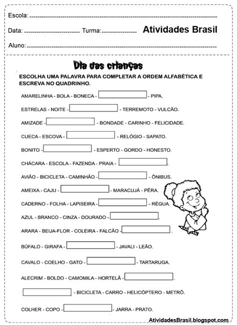 Atividades Dia Das Crianças 5 Ano - Atividades Brasil: Atividades dia das crianças 5° ano