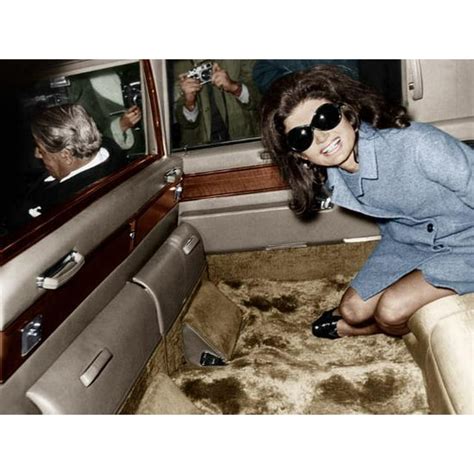 A New Jackie Kennedy Onassis Leaving London Airport Aristotle Onassis