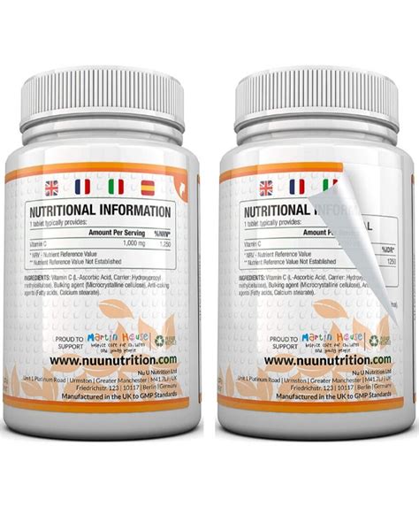 Nu U Nutrition Maroc Vitamine C Mg Germanbeautyshop