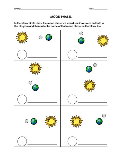 Phases Of The Moon Worksheet With Answers - Fill Online, Printable ...