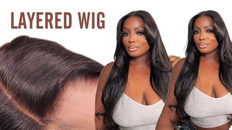 Start To Finish X Glueless Layered Wig Curtain Bang Tutorial Ft