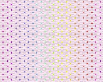 Rainbow Blender Fabric By Half Yard Tula Pink Rainbow Hexy Quilting