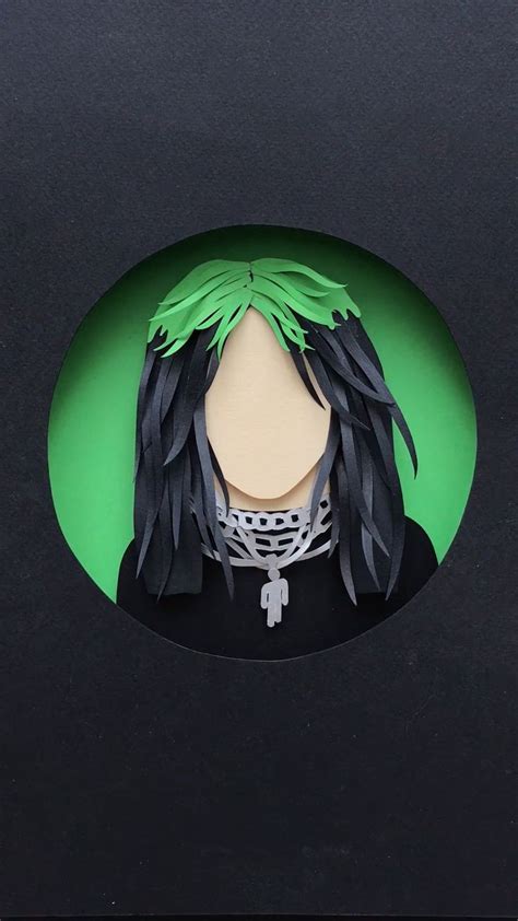 Billie Eilish Paper Craft Video Paper Crafts Billie Eilish Paper Cutout Art