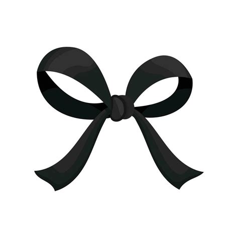 Vector black ribbon bow decorative on white 36251161 Vector Art at Vecteezy