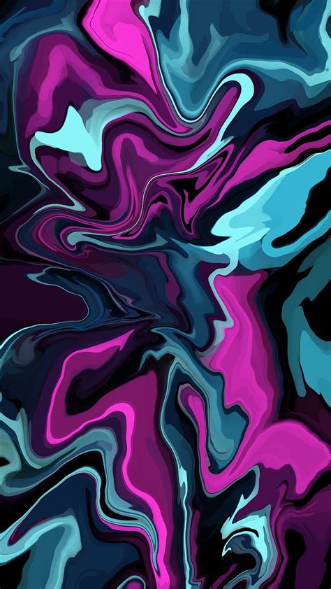 2k Free Download Liquid Purples Abstraction Acrylic Blue Fluid