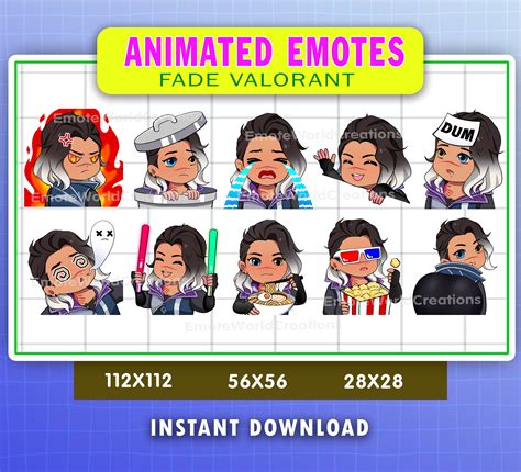 Fade Valorant Emotes For Twitch Or Discord Streamers Valorant Fade