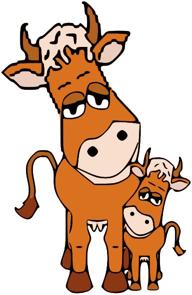 Cow And Calf clip art - vector | Clipart Panda - Free Clipart Images