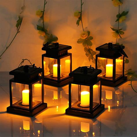 Solar Lights Outdoor Hanging Solar Lantern Set Waterproof For Patio