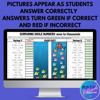 Comparing Whole Numbers Ones To Thousands By Math Rational Middles