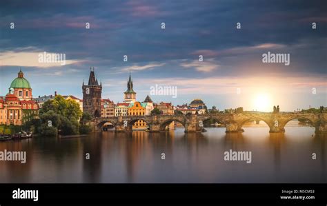 Charles Bridge In The Old Town Of Prague Czech Republic Stock Photo