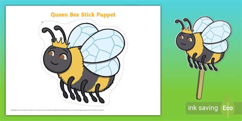 Queen Bee Stick Puppet Teacher Made Twinkl