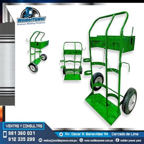 Coche Porta Oxigeno Y Gas Propano Con Llantas Buggy Welder Power