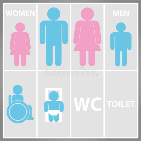 Wc Pictogram Stock Vector Illustration Of Gentlemen