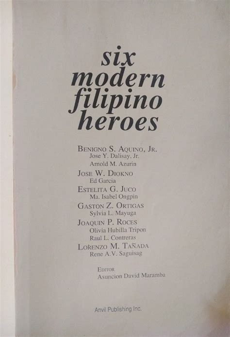 (EXTREMELY RARE) Six Modern Filipino Heroes Book featuring Ninoy ...