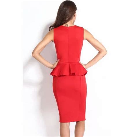 Ladies Polyester Red One Piece Dress at Rs 1060/piece in Gurgaon | ID ...