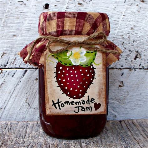 Homemade Jam Label Canning Jar Labels Wood Mason Jar Tag