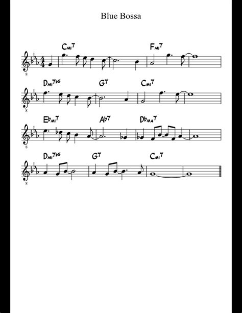 Blue Bossa Sheet Music For Guitar Download Free In Pdf Or Midi