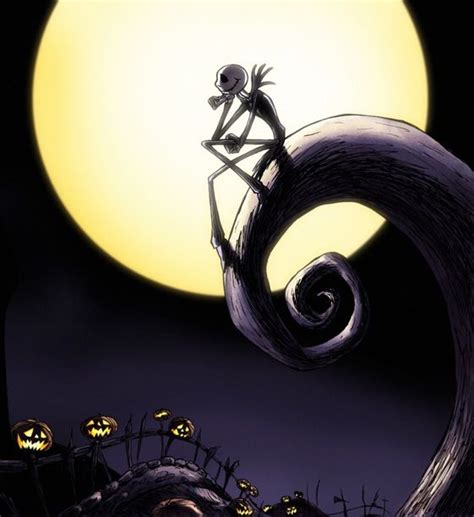 Jack Sitting On Spiral Hill Nightmare Before Christmas Wallpaper