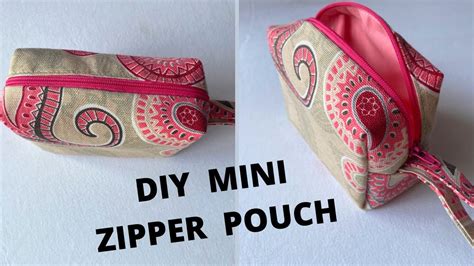 Diy Mini Box Zipper Pouch Charger Pouch Sewing Tutorial Sewing It