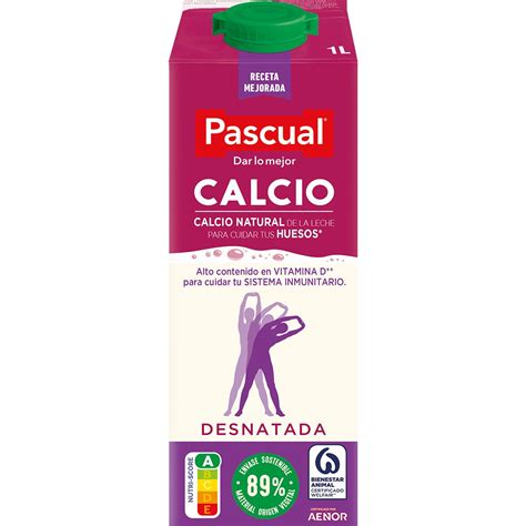 Leche Desnatada Uht Con Calcio Sin Lactosa Brik L Pascual