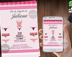 CONVITE DIGITAL CHÁ DE LINGERIE Elo Produtos Especiais