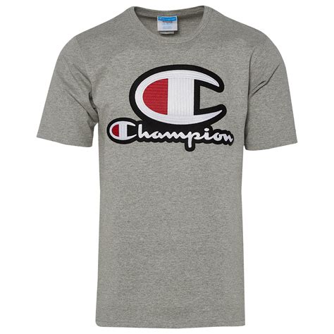 Champion Stacked C-logo T-shirt in Gray for Men - Lyst