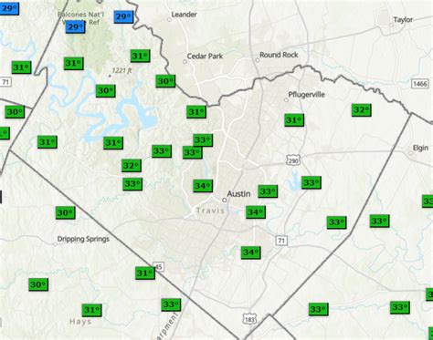 Traviscountyseverewx On Twitter 9 Am Temps County Wide Per The Lcra