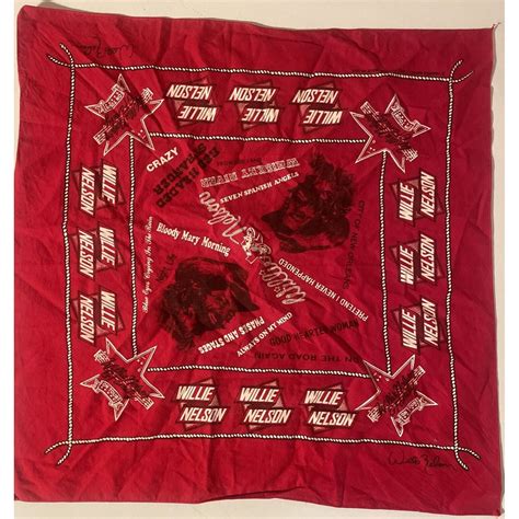 Vintage 1977 Willie Nelson Bandana - Etsy