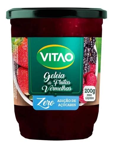 Geléia Vitao Zero Frutas Vermelhas Em Vidro Sem Glúten 200 G R 20 em