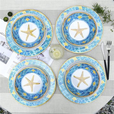 12 Piece Melamine Dinnerware Set