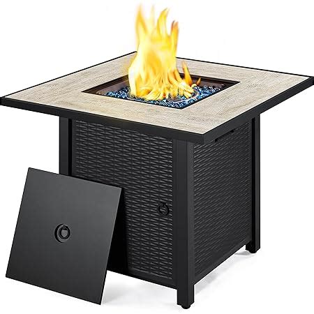 Amazon Ciays Propane Fire Pits Inch Outdoor Gas Fire Pit